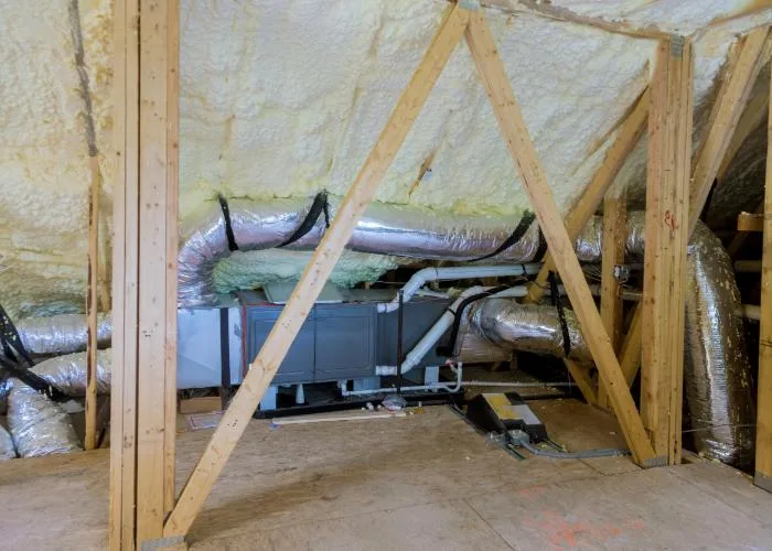 hvac unit on the attic - Santa Ana, CA